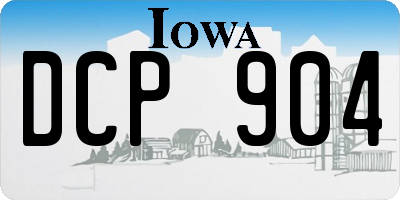 IA license plate DCP904