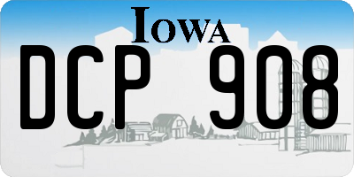IA license plate DCP908