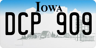 IA license plate DCP909