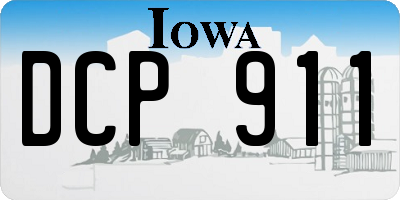 IA license plate DCP911
