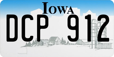 IA license plate DCP912