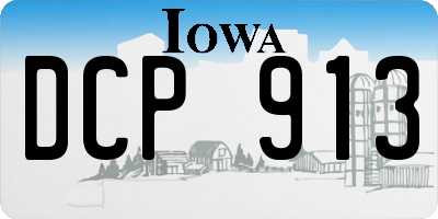 IA license plate DCP913