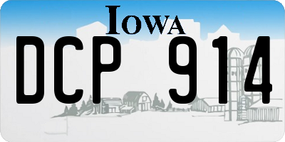IA license plate DCP914