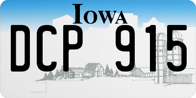 IA license plate DCP915