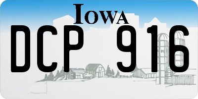 IA license plate DCP916