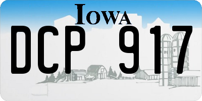 IA license plate DCP917