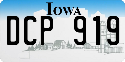 IA license plate DCP919