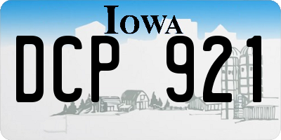 IA license plate DCP921