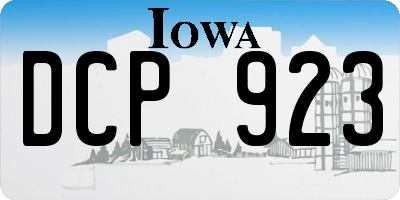 IA license plate DCP923
