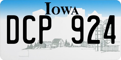 IA license plate DCP924