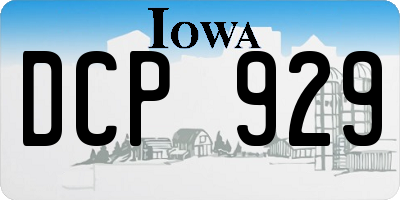 IA license plate DCP929