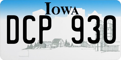 IA license plate DCP930