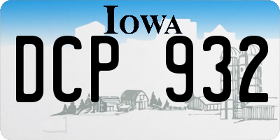 IA license plate DCP932