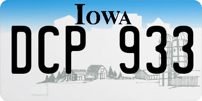IA license plate DCP933