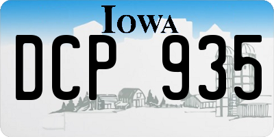 IA license plate DCP935