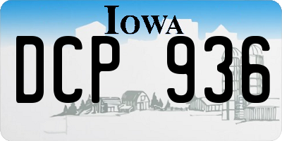 IA license plate DCP936