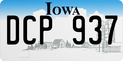IA license plate DCP937