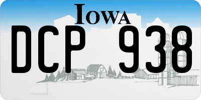 IA license plate DCP938