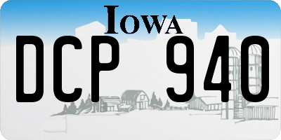 IA license plate DCP940