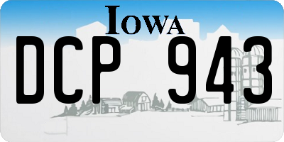 IA license plate DCP943