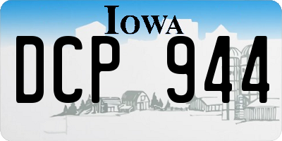 IA license plate DCP944