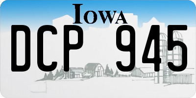IA license plate DCP945