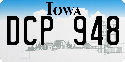 IA license plate DCP948