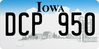 IA license plate DCP950