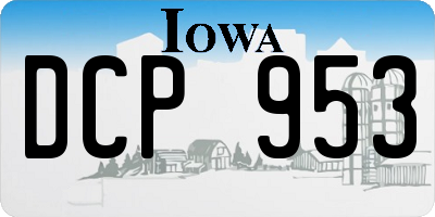 IA license plate DCP953
