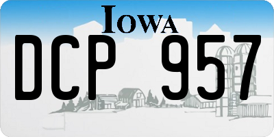 IA license plate DCP957