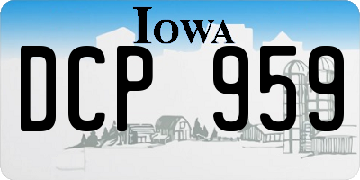 IA license plate DCP959