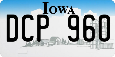 IA license plate DCP960