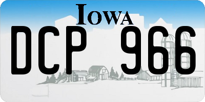 IA license plate DCP966