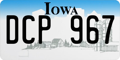 IA license plate DCP967