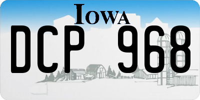 IA license plate DCP968