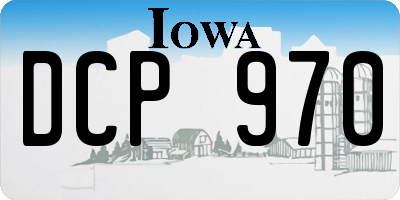 IA license plate DCP970