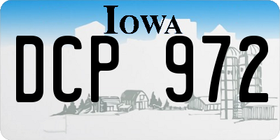 IA license plate DCP972