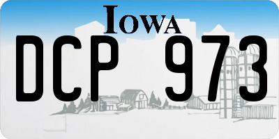 IA license plate DCP973