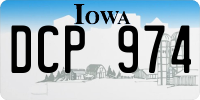 IA license plate DCP974