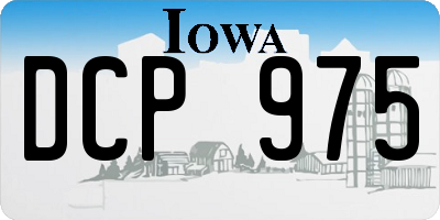 IA license plate DCP975