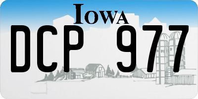 IA license plate DCP977