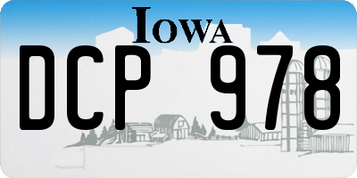 IA license plate DCP978