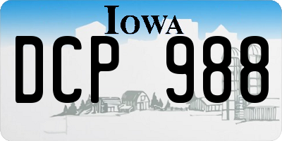 IA license plate DCP988