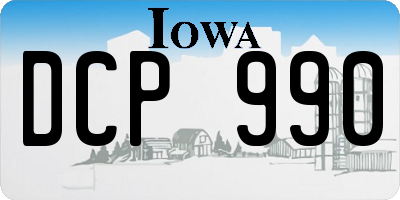 IA license plate DCP990