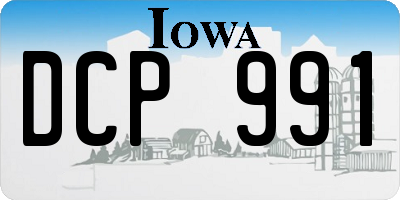 IA license plate DCP991