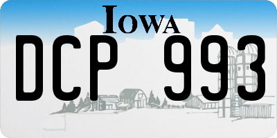 IA license plate DCP993