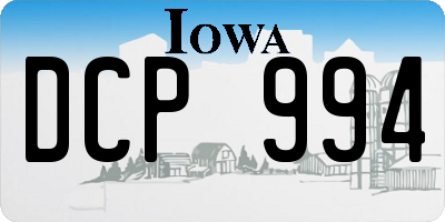 IA license plate DCP994