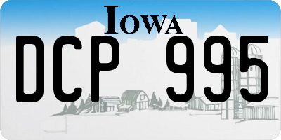 IA license plate DCP995