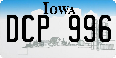 IA license plate DCP996