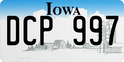 IA license plate DCP997